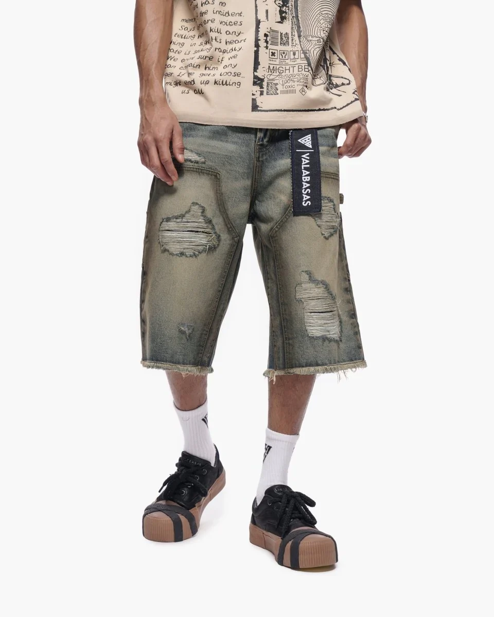 Valabasas Revolt Shorts - Distressed Denim - Image 8