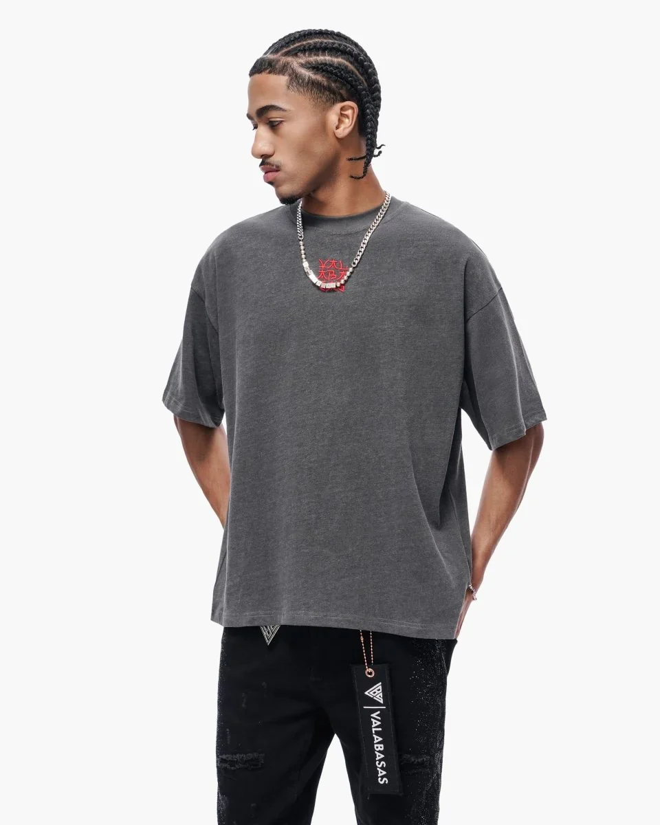 Valabasas Dragon Tee - Embroidered Dk/Grey - Image 2
