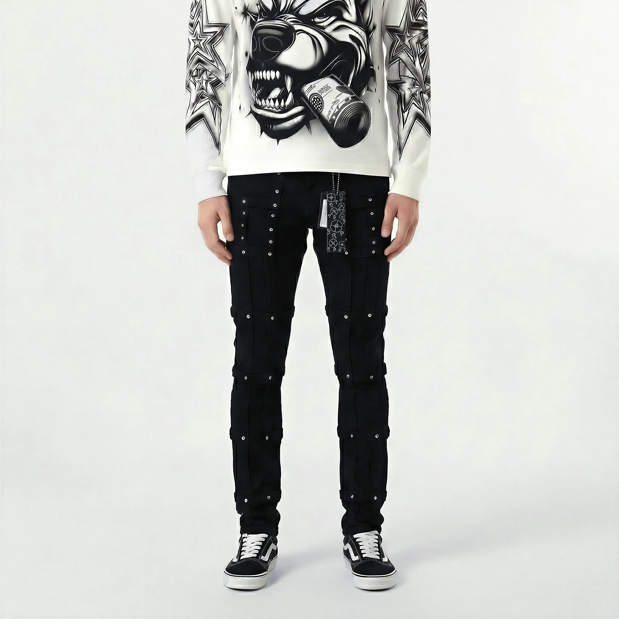 Red Poppy Studded Jeans - Skinny Fit - Image 5