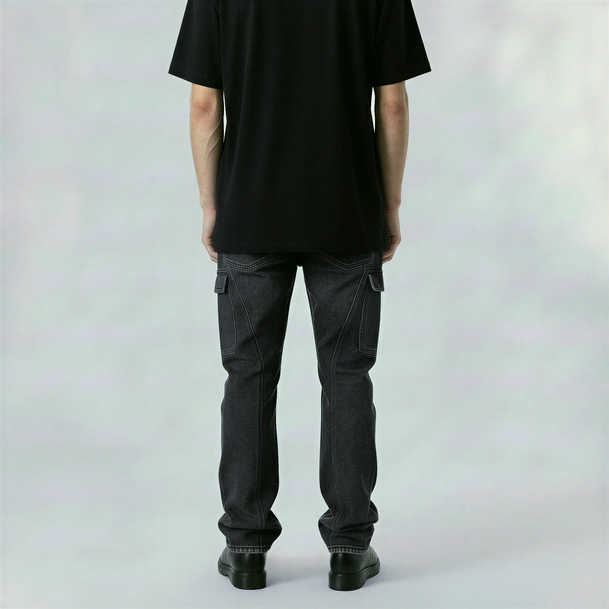 Red Poppy Chain Jeans - Stacked Fit - Image 2