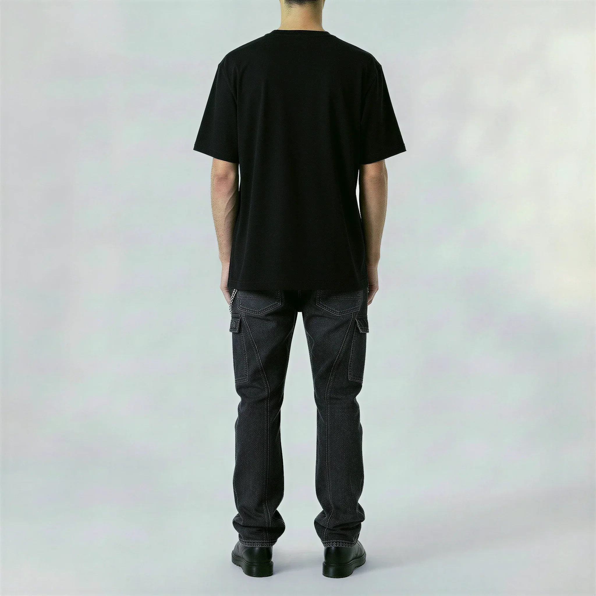Red Poppy Chain Jeans - Stacked Fit - Image 4