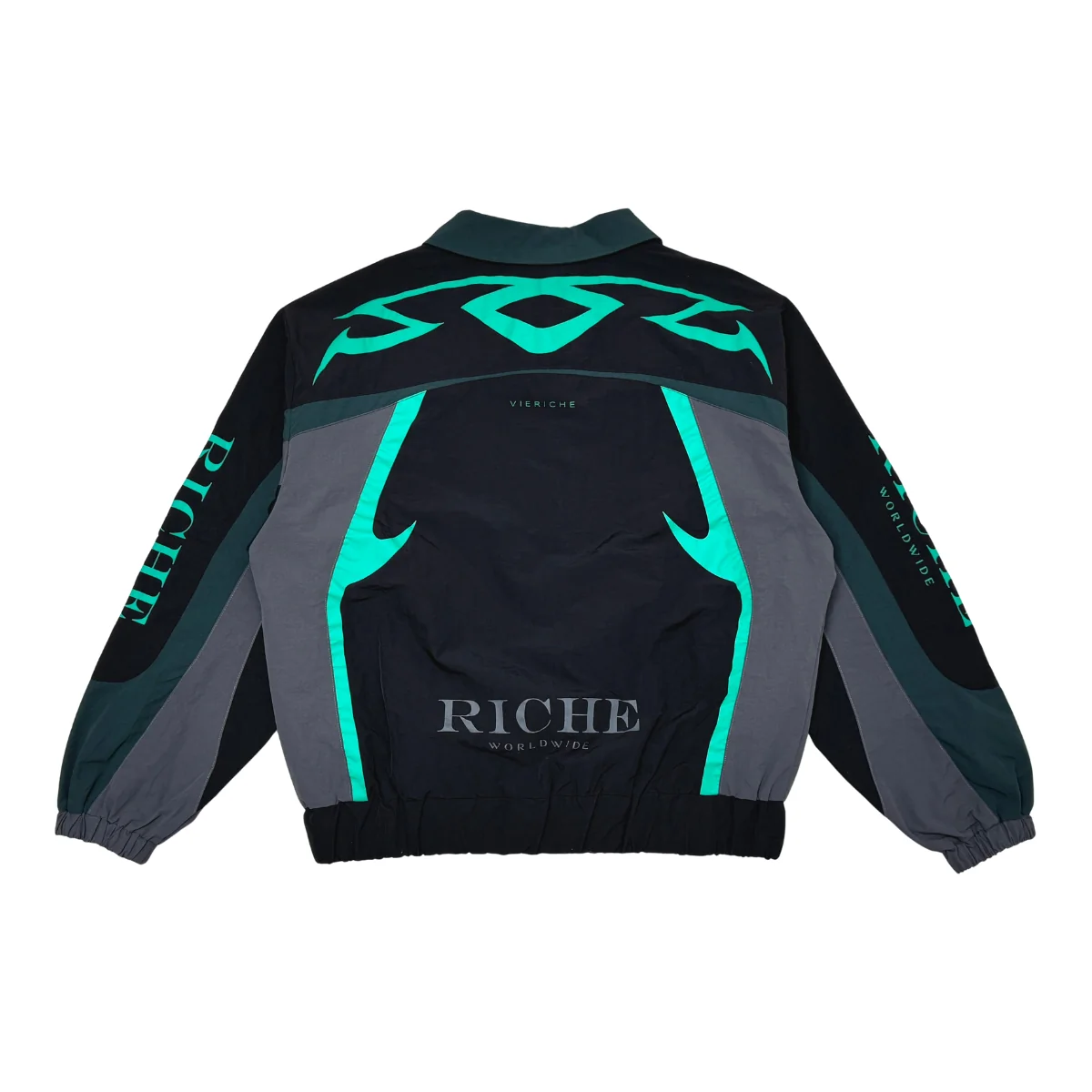 Vie+Riche Tribal Jacket - Elasticated Hem Black Green - Image 3