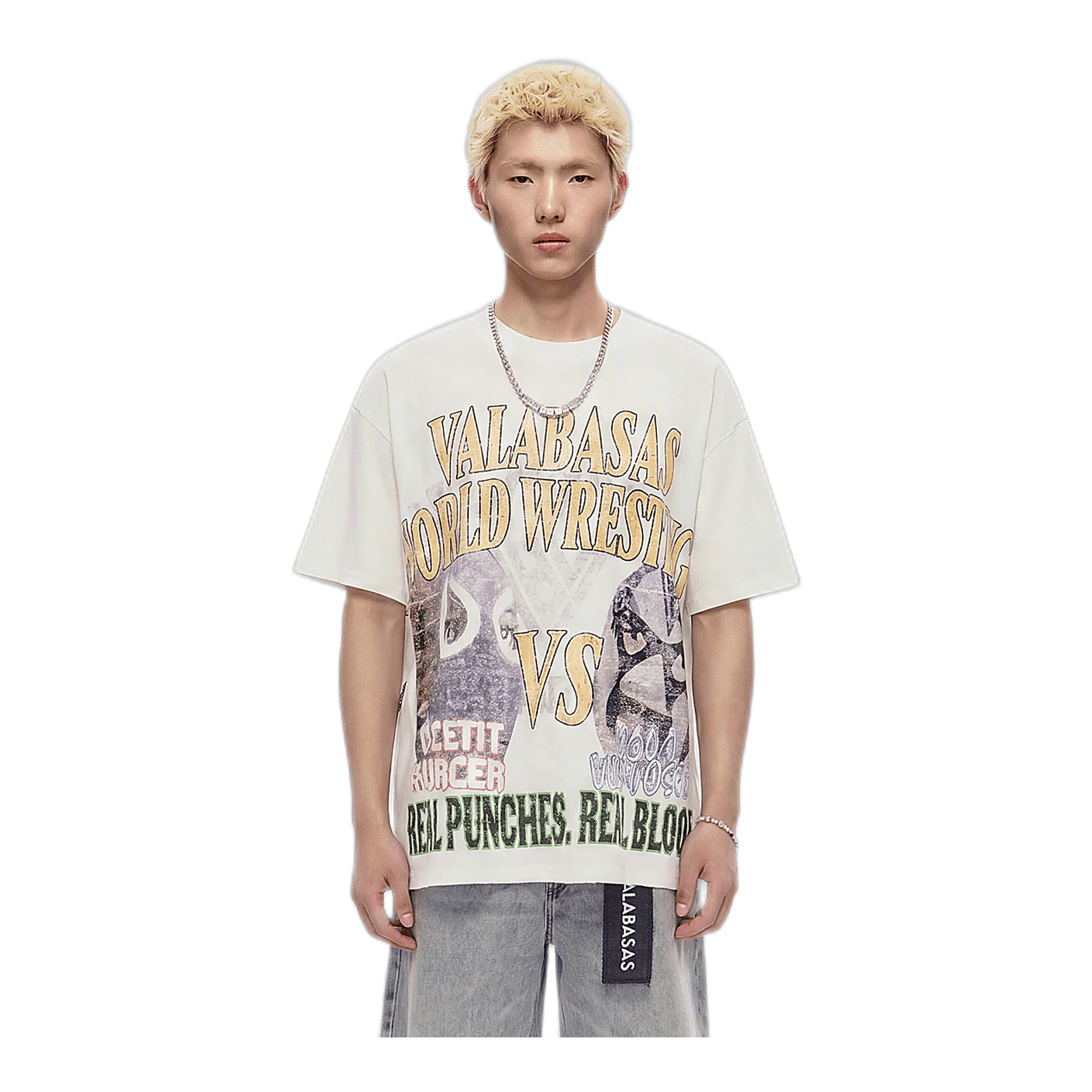 Valabasas Wrestling T-Shirt - Graphic White