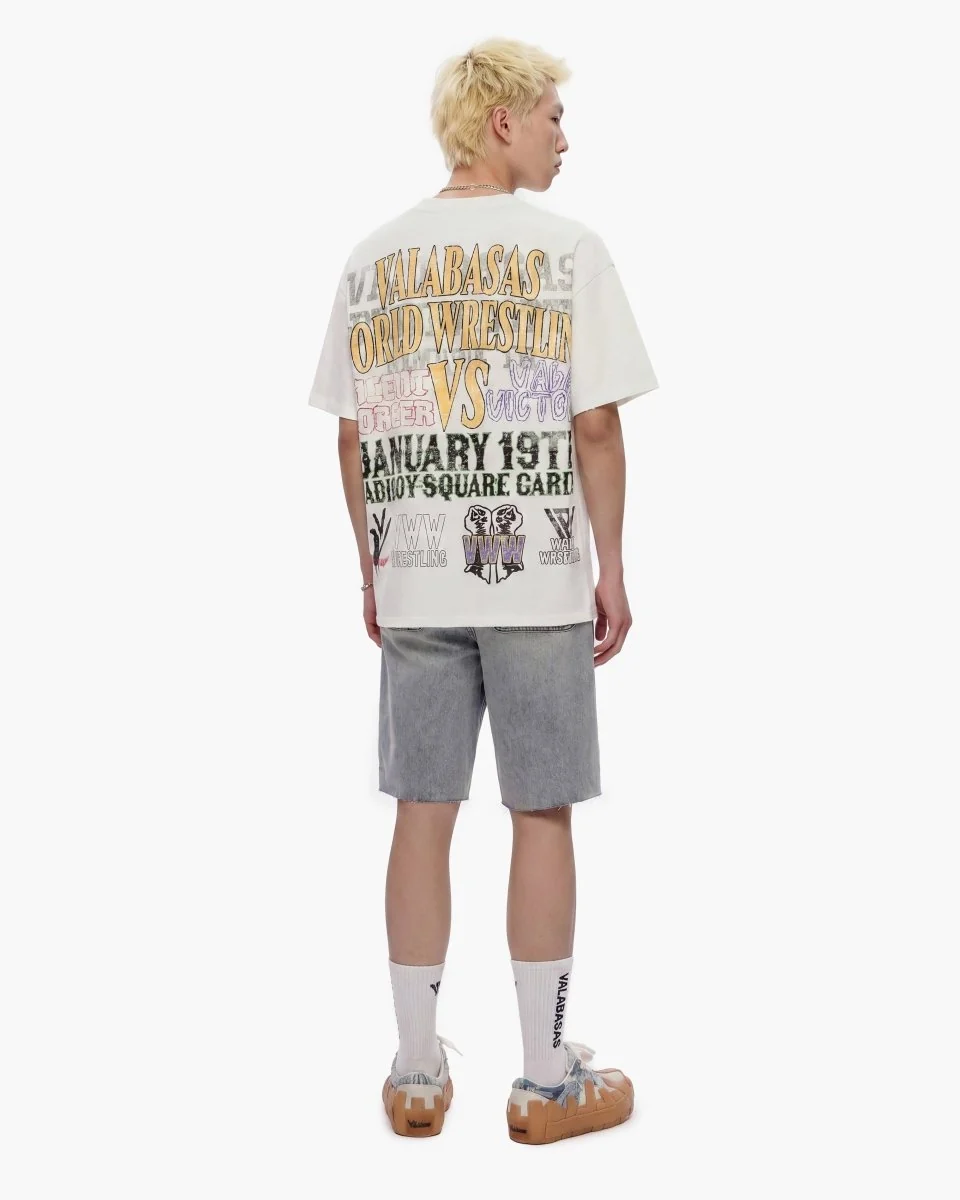 Valabasas Wrestling T-Shirt - Graphic White - Image 10