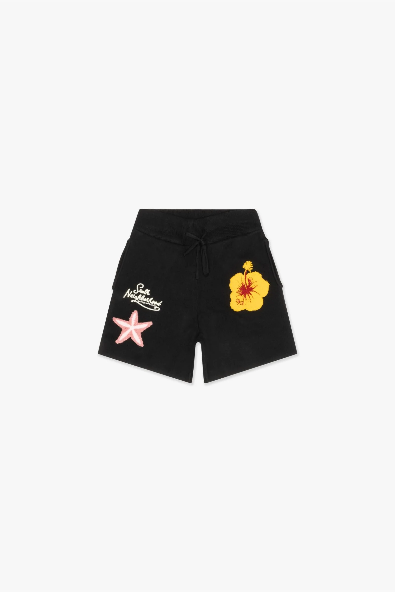 6Th Nbrhd Waves Men's Shorts Black - Image 2