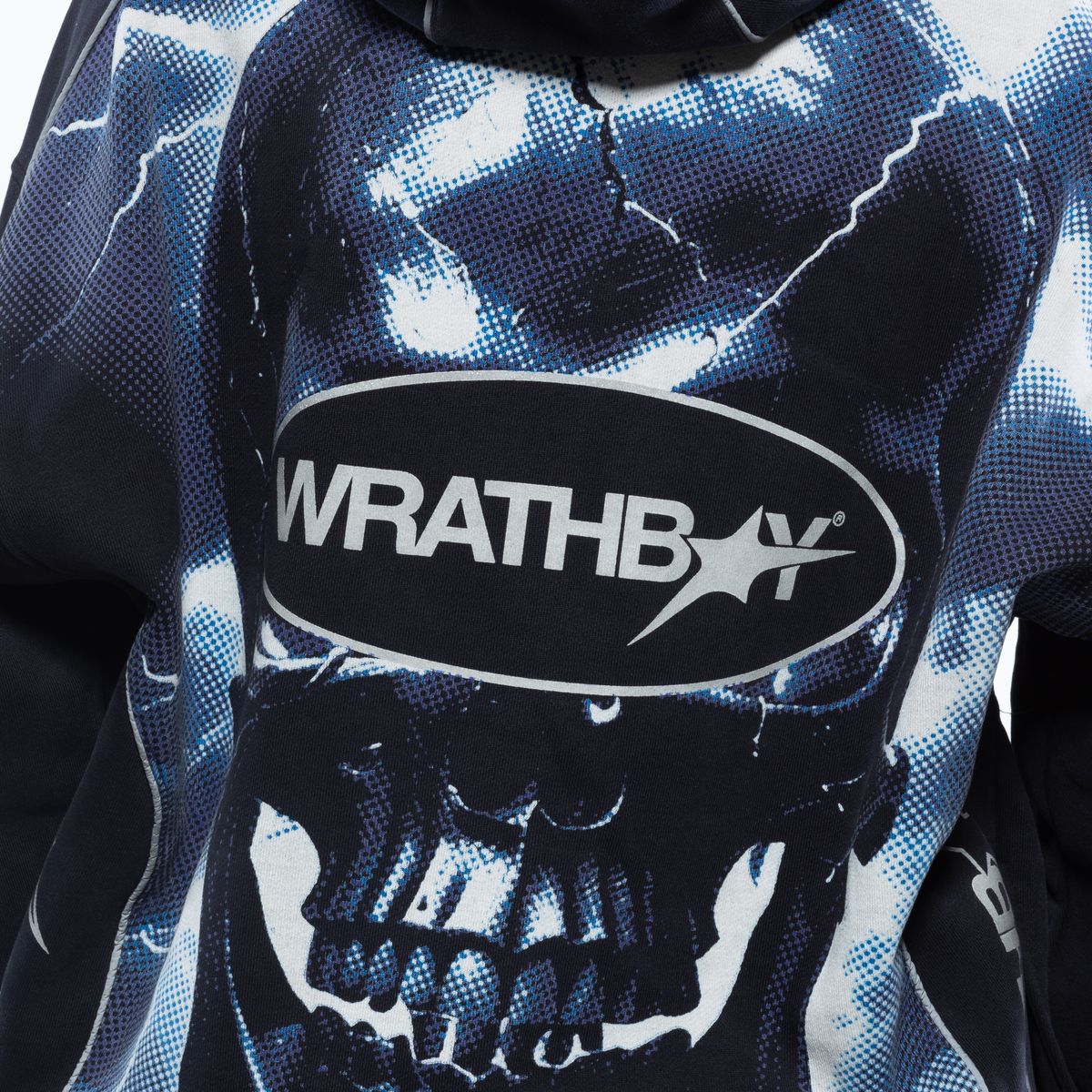 Wrathboy Skull Hoodie - Graphic Black - Image 6