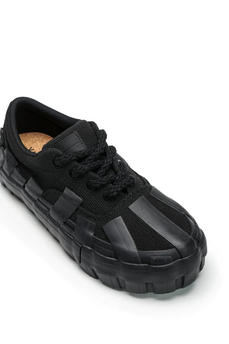 Valabasas Yuratsu Sneakers - Distressed Triple Black - Image 7