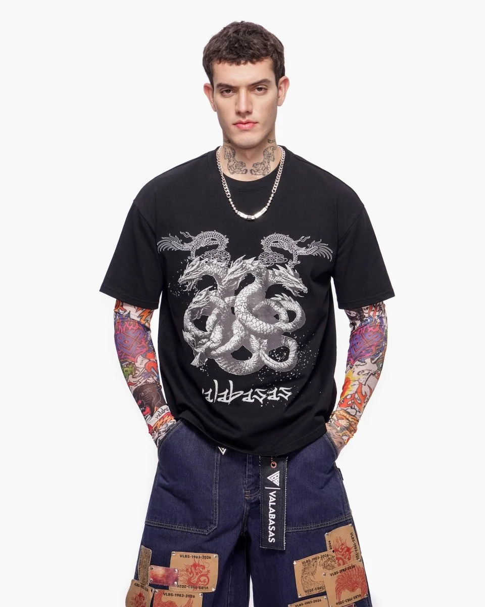 Valabasas Dragon Tee - Graphic Black - Image 3