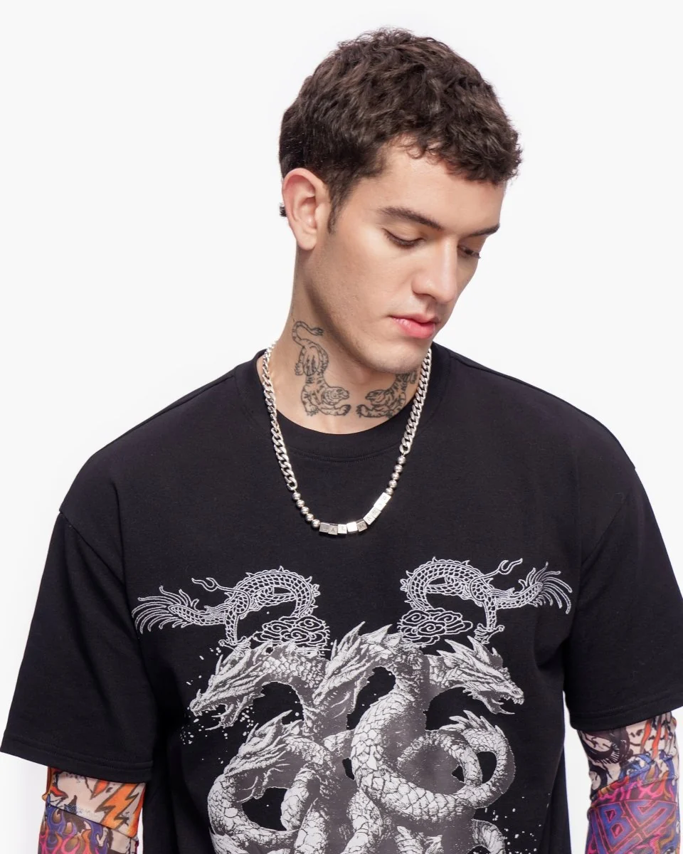 Valabasas Dragon Tee - Graphic Black - Image 4